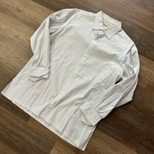 Charvet Place Vendome Paris Multicolor Striped Button Up Shirt Sz 17.5x44.5 FAIR